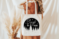Sleigh My Name SVG | Funny Christmas PNG Design |SVG Cutfile Product Image 4