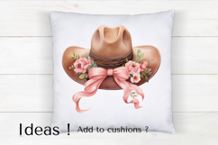 Floral Cowboy Hat Clipart PNG Western Country Aesthetic Product Image 4