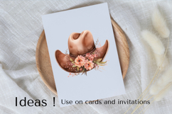 Western Floral Cowboy Hat Clipart PNG for Country Designs Product Image 3
