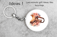 Western Saddle Clipart PNG Floral Rustic Equestrian Art Product Image 5
