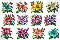 Watercolor Lily Clipart Bundle Product Image 2