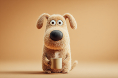 Cute Dazzle Puppy Tea Coffee Break 3d Image 07 Product Image 1
