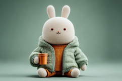 Cute Rabbit Tea Coffee Break Tumbler Wallpaper 09 Product Image 1