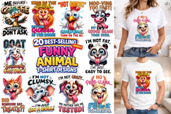 Funny Animal Sublimation PNG Design Product Image 1