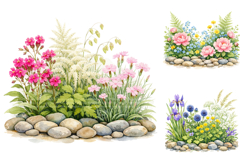 20 Watercolor Wildflower Borders PNG Product Image 2