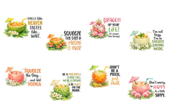 Funny Tropical Drink Quotes PNG Bundle, Cocktail Sublimation Product Image 4