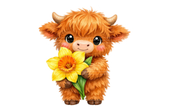 Cute Spring Baby Animal Watercolor Clipart Bundle Product Image 7