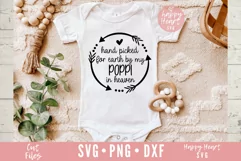 Hand Picked For Earth By My Poppi In Heaven SVG Product Image 1