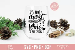 It's The Most Wonderful Wine Of The Year SVG, Christmas Wine Product Image 2