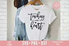 Teaching Is A Work Of Heart SVG / Teacher SVG / Valentines Product Image 2