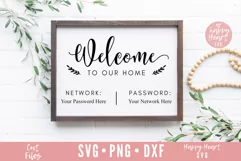 Wifi Password SVG / Welcome To Our Home SVG / Sign Making Product Image 1