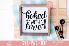 Baked With Love SVG / Pot Holder SVG / Valentine SVG Product Image 2
