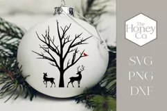Chrismas Deer Cardinal Tree Winter SVG PNG DXF Product Image 1