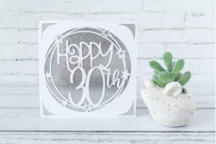 Happy 30th Birthday Card SVG, s40 insert cards Product Image 2