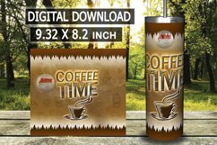 Coffee Time 20oz Skinny Tumbler Wrap Png Coffee time Product Image 1