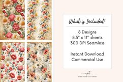 Vintage Floral Digital Papers, Junk Journal Pages Product Image 2