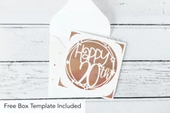 Happy 20th Birthday Card SVG, s40 insert cards Product Image 3