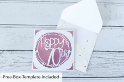 Happy 70th Birthday Card SVG, s40 insert cards Product Image 3
