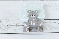 Happy 1st Birthday Money Holder SVG, Teddy Bear SVG, Product Image 3