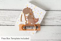 Happy 4th Birthday Money Holder SVG, Age 4 Dinosaur Product Image 3