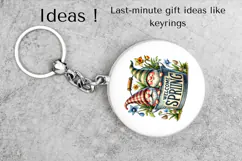 Welcome Spring Gnomes Clipart PNG Cute Seasonal Design Product Image 5