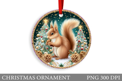 Cute Squirrel Christmas Ornament. Christmas Ornament Design Product Image 1