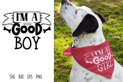 Dog Bandana & Shirt - I'm a Good Boy Girl SVG Product Image 1