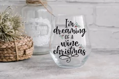 Christmas SVG - I'm Dreaming Of A Wine Christmas Product Image 4