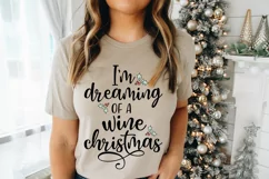 Christmas SVG - I'm Dreaming Of A Wine Christmas Product Image 3