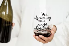 Christmas SVG - I'm Dreaming Of A Wine Christmas Product Image 2