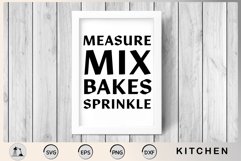 Measure mix bakes sprinkle Poster SVG - Kitchen SVG EPS File Product Image 1