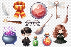 Magic school png clipart, Wizardry house clipart png Product Image 3