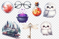 Magic school png clipart, Wizardry house clipart png Product Image 4