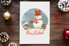Christmas Sublimation PNG design, Snowman and Bunny PNG Product Image 2