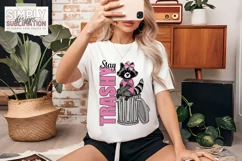 Stay trashy | Pink | Raccoon Sublimation Design | Png Product Image 3