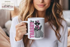 Stay trashy | Pink | Raccoon Sublimation Design | Png Product Image 2