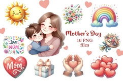 Mother’s Day clipart set, Mom day, Mommy clipart bundles Product Image 1