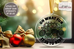 Oh What Fun it is to Ride Christmas Ornament Design| ATV Product Image 2