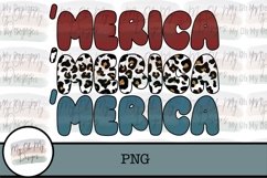 Merica, leopard, 4th of July - PNG sublimation file Product Image 1