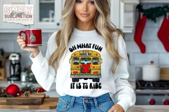 Oh What Fun it is to Ride Christmas School Bus Design Product Image 2