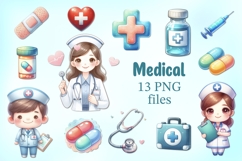 Medical set PNG cliparts Product Image 1