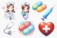 Medical set PNG cliparts Product Image 3