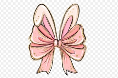 Easter coquette PNG clipart. Pink bow clipart Product Image 2