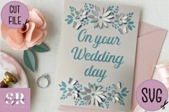 3D Wedding card| Paper cutting | occasion card SVG Product Image 1