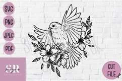 Floral bird bundle | vinyl cutting | Robin cut file Product Image 5