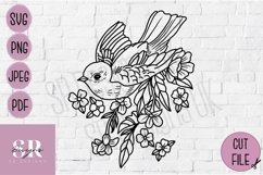 Floral bird bundle | vinyl cutting | Robin cut file Product Image 7