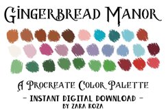 Gingerbread Manor Procreate Color Palette Product Image 1
