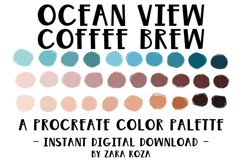 Ocean View Coffee Brew - Procreate Color Palette Product Image 1
