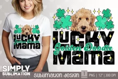 Lucky Golden Doodle Mama | Dog Mom Sublimation Design Product Image 1