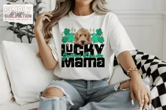Lucky Golden Doodle Mama | Dog Mom Sublimation Design Product Image 3